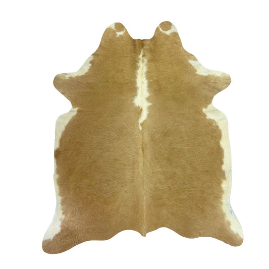 Tapete Bovino Natural Bege e Branco I BC031