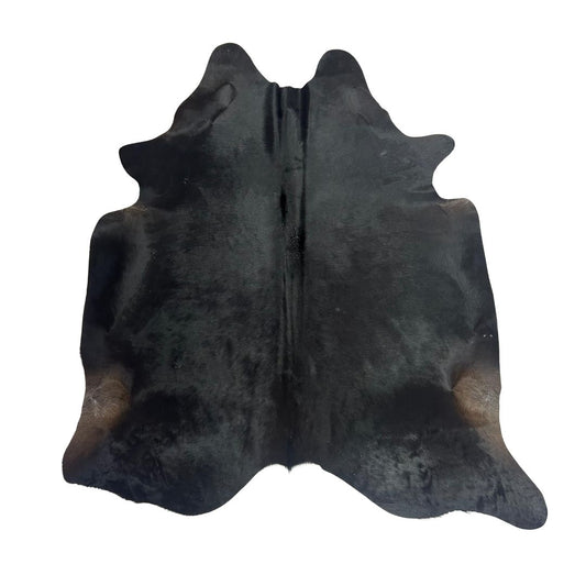 Tapete Formato de Couro Bovino Natural Preto I NP016