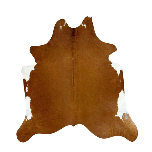 Tapete Bovino Natural Vermelho e Branco I VB066