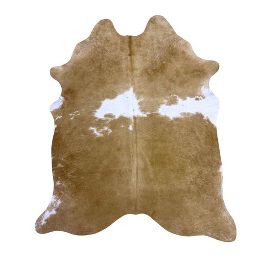 Tapete Bovino Natural Bege e Branco I BC033