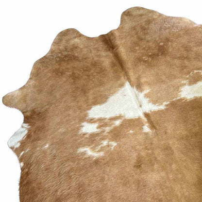 Tapete Bovino Natural Bege e Branco I BC033