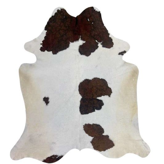 Tapete Bovino Natural Vermelho e Branco I VB070